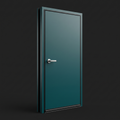 Acoustic door banger with perimeter seals in a sealed frame