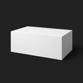 Sprayed white gallery display plinth