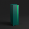 Slim Deep Green awards plinth with a vertical Modern Green LED light band