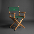 Folding director's chair with Deep Green branded canvas